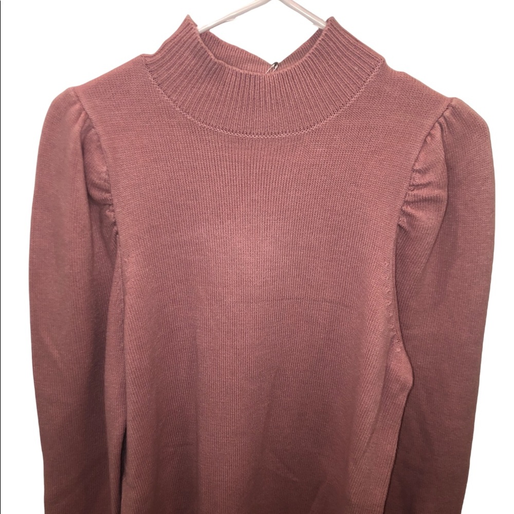 WAYF Puff Sleeve Sweater Dress in Blush NWT - Picture 6 of 11